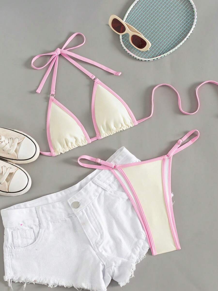 Women's Sexy Micro Green Bikini Set