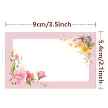 100 张花卉卡片、空白卡片、感谢卡、贺卡、便条卡、书写和邮寄卡片、小型企业用品、礼品卡、生日、独特设计、标签、节日、婚礼派对、学校用品、返校