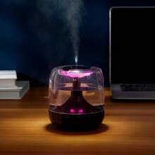 Quiet USB-Powered Home Humidifier With Seven-Color Night Light, Dual Mist Levels, Visible Water Level, 26dB Noise, Long-Lasting 24-Hour Operation - Ideal For Living Room, Bedroom, Office - Perfect Birthday Or Christmas Gift, Humidification, More