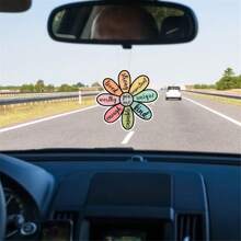 3pcs Sunflower Pattern Car Air Freshener - Car Rearview Mirror Hanging Fragrance - Car Aroma Tablets - Car Interior - Also Suitable For Gift Giving