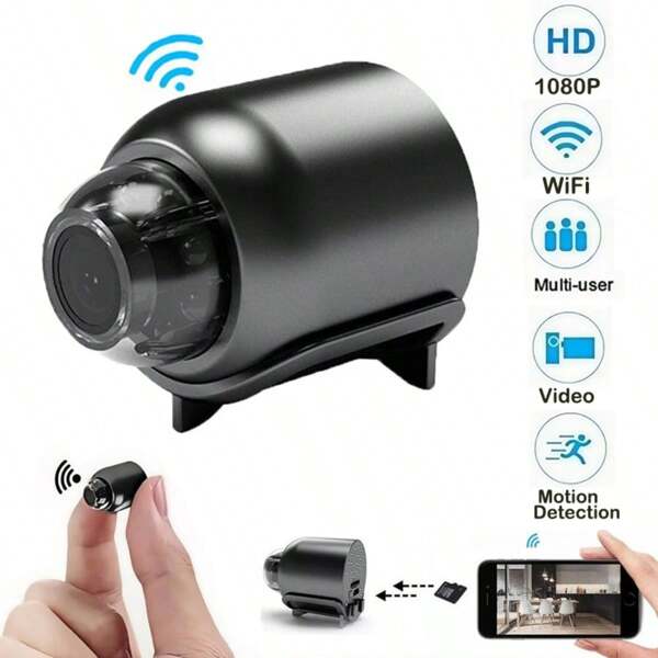 ULar Cámara inalámbrica mini bala, con almacenamiento local, control por aplicación, grabación de video, detección de movimiento, cámara inalámbrica mini, ángulo inteligente de 100 grados, apta para uso en interiores y exteriores en todo tipo de escenarios