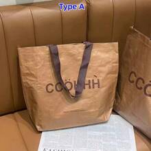 1pc/Clothing Store Handbag Women's Professional Packaging Shoulder Back Woven Bag Premium Shopping Packaging Gift Bag