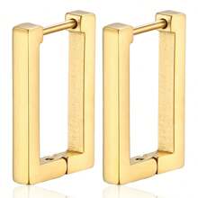 1 Pair Of Minimalist Personalized Exaggerated Oval Metal Earrings