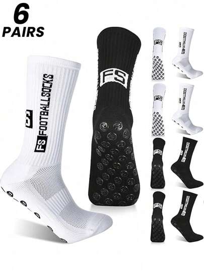 1/3/6 párů fotbalových ponožek pro muže, krátké trubicové zesílené froté nízké ponožky, protiskluzové sportovní ponožky, odolné ponožky do poloviny lýtek, podzimní