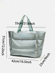 1pc Women's Personalized Pearlescent Colorful Yoga Bag, Multi-Function Travel Bag Fashion Versatile Shoulder Bag, Wet And Dry Separation Fitness Bag With Large Capacity For Yoga Mat Storage, Luggage Bag For Business Trip And Travel, Embroidered Custom Letter Bag, Multi-Functional Portable Handbag And Carry-On Bag, Gift For Family, Friends, Mother, Can Be Used As Mother's Day, Valentine's Day, Nurse's Day, Christmas, Birthday Gifts