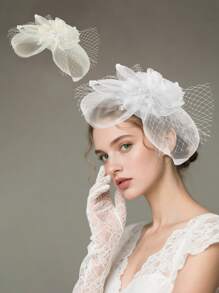 1pc Fashion Women Fascinators Hat Tea Party Hat Women Bridal Mesh Headdress Cocktail Tea Party Headdress