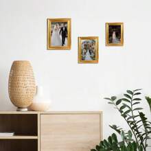 1pc Fashionable Atmospheric Strip Gallery Picture Frame, Black/White/Gold/Silver Frame With Excellent Texture, Can Be Placed Horizontally Or Vertically, Suitable For Capturing Romantic Moments, Wedding Highlights, Display In Nordic Bedroom Or Modern Living Room, Elegant Appearance (Photo Paper Included Randomly) - Multicolor - View 13