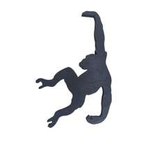 1/2/5pcs Fashionable Wooden Monkey Hooks - Easy To Install Key And Bag Wall Mount Hangers, Black Silhouette Design, Home Decor Accessories, Monkey Decor, Practical Hooks