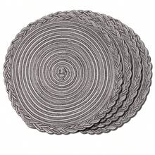 2pcs/4pcs/6pcs 15 Inch Round Woven Braided Placemat, Washable Anti-Slip Heat Insulation Tableware Mats, Suitable For Home Dining Table Decor, Holiday/Party - Multicolor - View 27
