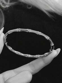 1pc Stainless Steel Bracelet Men And Women's Four Seasons Personalized Design Heart Zirconia Bracelet Jewelry Accessories Gifts, Jewelry Gold Jewelry Jewelry Women Bracelets Accessories Women Stainless Steel Jewelry Bracelets For Women