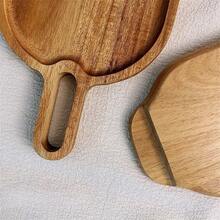 Multipurpose Wooden Serving Tray, Wood Platter, Food Tray Suitable For Cheese, Meat, Bread, Desserts, Plates, Fruit Dishes And Storage Trays, Ideal For Kitchen And Dining Room Service - بني - مشاهدة 8