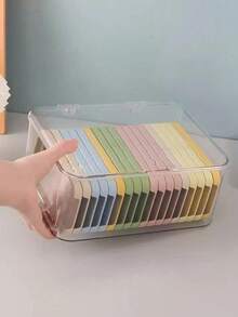 1个带翻盖的桌面收纳盒 - 手机壳收纳盒，防尘抽屉式收纳盒，适用于茶具、珠宝、厨房用具、化妆品、学习用品、手镯展示盒 - 防尘抗氧化设计