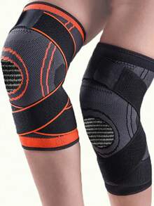 1pc 2025 Spring/Summer New Outdoor Sports Knee Pads, Basketball, Cycling, Knitted Compression Bands, Hiking, Fitness, Running, Breathable And Comfortable Protective Gear Gym Accessories Knee Support Sports Knee Pads Gym Knee Pads