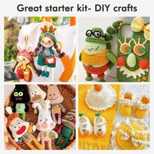 12 قطعة/عبوة ب- 10جم/قطعة خيوط بوليستر - ألوان عشوائية متنوعة، قماش تويل عالي الجودة والمتانة - أسود، أبيض، أحمر، وردي، برتقالي إلخ. - مثالي للأشغال اليدوية، الكروشيه والحرف اليدوية (ألوان عشوائية، تغليف عشوائي)