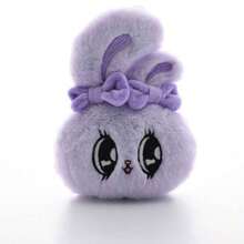 2025 新款可爱大眼甜心兔子娃娃钥匙扣小雕像、社交媒体兔子挂饰、节日/生日礼物 - 彩色 - 查看 14