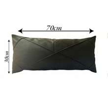 Kit 2 Large Draped Rectangular Baguette Cushions, Full 70cm X 30cm - màu đen - Xem 2