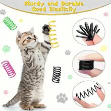 50pcs Cat Interactive Toys, Suitable For Cats And Small Dogs - Keep Your Pets Entertained And Active All Spring [Random Color Shipping]