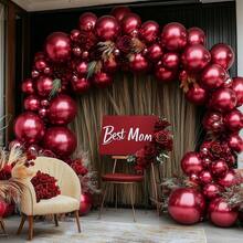 125 pezzi Kit per arco di palloncini rossi, decorazioni di palloncini fai da te per matrimoni, feste di compleanno, celebrazioni di anniversario, decorazioni per interni, feste di vacanza, raduni familiari, feste a tema, decorazioni per ballo