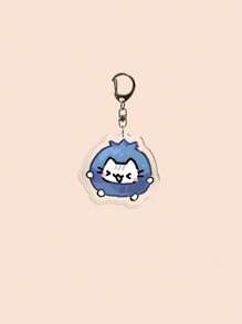 1 pièce Porte-clés mignon en acrylique avec chat de dessin animé, chat rose girly, chaton naïf, chaton à fleurs, chaton fraise, chaton lunettes de soleil, chaton câlinant la courtepointe, chaton comptant de l'argent, porte-clés thème animal, charme de sac cadeau pour amis et couples, accessoires de voiture, sac à dos pour l'école