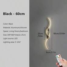 1 Stück LED kabelloses Ladelampe mit Dimmer und Fernbedienung, batteriebetriebenes USB aufladbares Licht, Innenraum Aluminium Wellen Beleuchtung für Wohnzimmer, Schlafzimmer, Nachttisch, Flur