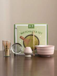 Matcha Five-Piece Set, Ceramic Matcha Bowl, Natural Bamboo Tea Whisk, Beginners, Refreshment Tools, Matcha Making Tools, Gift Box Back To School