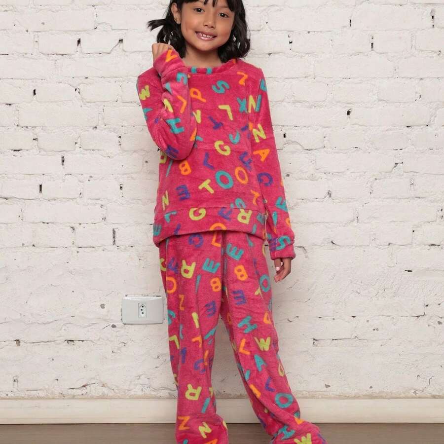 ***Check The Measurements Carefully*** Children's Pajama Set/Fleece Ultra Soft/Boy, Unisex. - Red - View 1