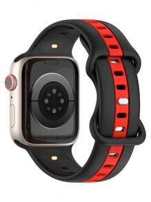 1 peça de pulseira de relógio de cor contrastante com decoração de abelhinha, pulseira de silicone macio e moderna adequada para Band Pulseira de 44 mm, 45 mm, 49 mm, 38 mm, 40 mm, 41 mm, 42 mm adequada para Series Ultra/SE/8/7/5/4/3/2/1 (apenas pulseira) Sem relógio