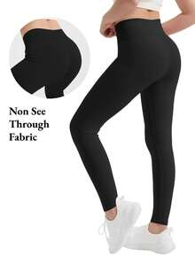 EXARUS 4 Pack Girls Leggings Kids Yoga Pants Crossover V Waist Ankle/Full Length High Waisted For School Casual Dance - BỘ 7 - Xem 5