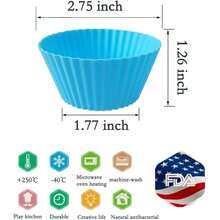 2/6/12/24 pezzi, Stampi in silicone riutilizzabili per cupcake, Pirottini per cupcake colorati, Stampi riutilizzabili per cupcake, Stampi per muffin, Attrezzi da forno, Utensili da cucina, Accessori per la cucina, Articoli per la cucina di casa