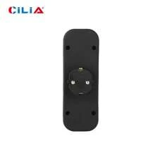 CILIA 1/2pcs European Standard 3-IN-1 Power Strip, 16A/250V, Weight:110g, Carry It With You At All Tian,For Indoor Office, Kitchen, Living Room,Dorm Room Essentials College,White/Black