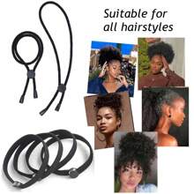 10 Stück einstellbare Haarband Scrunchies, natürliche lockige Afro Haargummi, Damen Lässig Haargummi, unifarbig, Haarstyling, Haarzubehör, Haaraccessoires