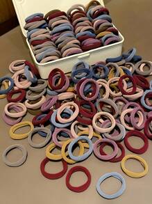 200 pièces/set Élastiques à cheveux mats roses doux, accessoires roses mignons répondant à divers besoins de coiffure pour les filles et les femmes, élastique et durable pour les occasions quotidiennes, sportives ou décontractées, élastiques à cheveux, accessoires pour cheveux
