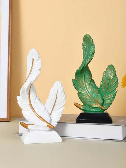 Ornamenti artistici a forma di piume, mobiletto per vino di alta gamma per il desktop, per soggiorno, ingresso, libreria d'ufficio, decorazioni morbide di lusso moderne, eccellenti decorazioni per la casa per la festa della mamma, compleanni, inizio scuola, lauree e matrimoni
