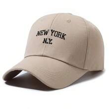 1 Stück Baseballkappe mit Buchstabenstickerei einer koreanischen Modemarke, weicher Oberseite, stilvoll für Straßenaufnahmen, Mini-Visiermütze für Damen, alle Jahreszeiten. Wenn die Mütze nach Erhalt leicht abgeflacht ist, liegen Pflegehinweise bei.