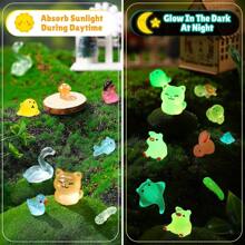 6/18/36/50 buc Pungi surpriză miniaturale care strălucesc în întuneric, Pandantive luminoase din rășină cu animale și ciuperci, Pungi misterioase pentru bijuterii DIY, meșteșuguri, cadouri de petrecere