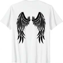 Camiseta con diseño de alas de ángel en la espalda - Blanco - Ver 1