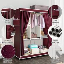 Portable Closet, Wardrobe Closet Organizer With Cover, 2 Hanging Rods And Shelves, 4 Side Pockets, 50.39 *17.7 *66.14 Inches, Large Capacity For Bedroom, Living Room, 1pc Large Capacity Portable Wardrobe Closet, Easy Assembly Cloth Storage Cabinet For Home, Rental House, Dorm Bedroom, 65" Portable Closet Wardrobe Clothes Rack Storage Organizer,Portable Closet Storage Organizer Clothes Wardrobe Dustproof Non-Woven Fabric8-Drawer Dresser For Bedroom – Fabric Storage Drawers For Clothes, Organizer With Wooden Top, Steel Frame, Gold Handles, Leather Finish, Gray Storage Cabinet For Closet, Entryway, Living Room, Nursery, Dorm