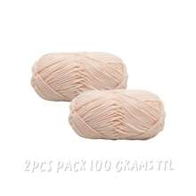 2Pcs 5-Ply Cotton Yarn Suitable For DIY Knitting Bags, Scarves, Hats, Sweaters, Home Textiles, Weight 100g