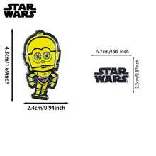 Disney 1/2 PCs Metal Brooch Enamel Pin C-3PO Enamel Pin And Logo Enamel Pin Personalized Collectibles Officially Licensed Character Model Jewelry Decorative Backpack Bookbag Costume Cloth Bag Pencil Case Cute And Fashionable Badge Perfect For Men And Women Birthday Anniversary Party Gifts Daily Wear