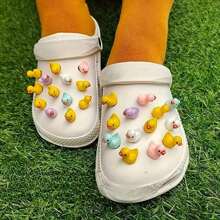 15 Stücke süße 3D bunte Ente Schuh Dekor für Clogs Sandalen Dekorationen, Tier Schuh Schnallen Dekorcharms Clogs Verzierungen für Mädchen Jungen Party Geschenke