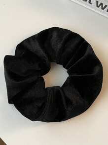 4pcs/1pc Women Solid Color Simple Fashion Velvet Large Scrunchies, Vintage American Style Hair Ties Suitable For Daily Wear, Commuting, School, Gathering, Party, Holiday Gifts/Showering, Washing Hair Usescrunchy Hair Ties