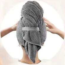 1pc Quick Drying Hair Towel Wrap Microfiber Hair Towel Wrap For Women - Fast Drying Turbans For Long, Thick, Curly Hair - Super Soft Hair Wrap Towels With Elastic Strap Large Microfiber Hair Towel Wrap For Women, Anti Frizz Hair Drying Towel With Elastic Strap, Fast Dry | Super Absorbent | Quick Dry Hair Turban For Wet, Curly, Long & Thick Hair Unfold To Make A Bath Towel Hair Bonnet Shower Towels For Beaty Salon, Hotel Sports,Home Essentials, Towel, Skin Care