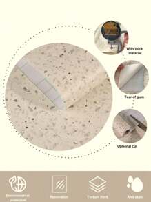1 Roll Self-Adhesive Granite Wallpaper, Waterproof Vinyl Contact Paper For Kitchen, Bathroom, Cabinet, Countertop, Tabletop (15.76*118in)