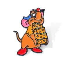 Disney Disney Cute Interesting Cheese-Carrying Mouse Brooch Creative Ratatouille Cooking Mouse Pin Backpack Accessory, School Supplies,Back To School