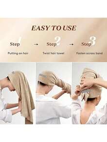 1pc Quick Drying Hair Towel Wrap Microfiber Hair Towel Wrap For Women - Fast Drying Turbans For Long, Thick, Curly Hair - Super Soft Hair Wrap Towels With Elastic Strap Large Microfiber Hair Towel Wrap For Women, Anti Frizz Hair Drying Towel With Elastic Strap, Fast Dry | Super Absorbent | Quick Dry Hair Turban For Wet, Curly, Long & Thick Hair Unfold To Make A Bath Towel Hair Bonnet Shower Towels For Beaty Salon, Hotel Sports,Home Essentials, Towel, Skin Care