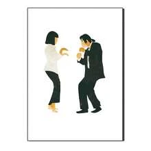 1PC Modern Classic Movie Pulp Fiction Posters Print Jack Rabbit Dance Canvas Painting Minimalist Wall Arts Picture Living Room Home Decor Optional Frame ,Wall Art With Frame - Multicolor - View 28