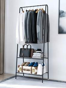 1 件多功能三角形铁质衣架和鞋架，便携式衣柜收纳架，宽度约 24 英寸，适用于客厅、玄关、卧室、书房、办公室、节日礼物、圣诞礼物 - 彩色 - 查看 8