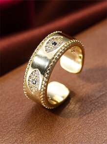 1pc Fashionable Vintage Devil's Eye Unique Design Open Ring