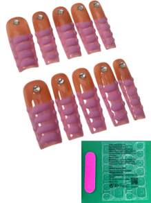 10 pezzi unghie finte rimovibili, realizzate a mano, realistiche, con design originale quadrato, a tema acqua, rosa, rosso, zucchero a velo, disegno a mano 3D opaco, effetto coccodrillo, con strisce adesive per applicazione, adatte a donne e ragazze