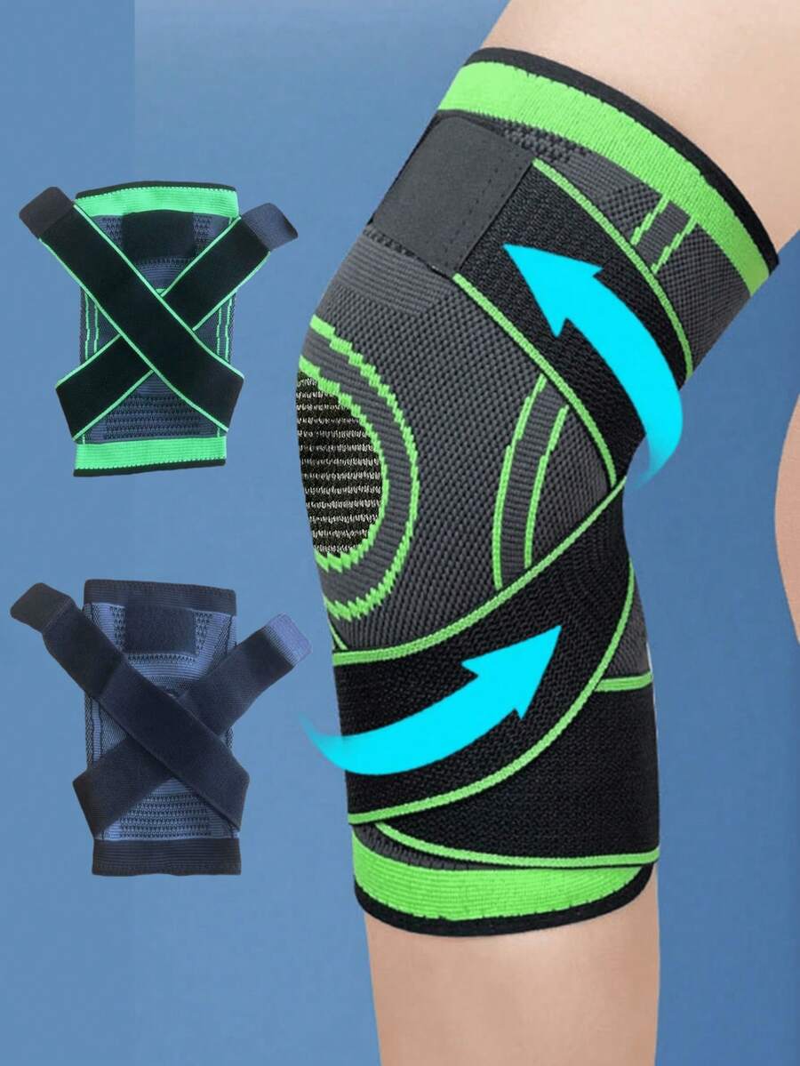 1pc 2025 Spring/Summer New Outdoor Sports Knee Pads, Basketball, Cycling, Knitted Compression Bands, Hiking, Fitness, Running, Breathable And Comfortable Protective Gear Gym Accessories Knee Support Sports Knee Pads Gym Knee Pads